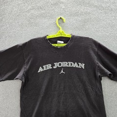 Jordan Men Shirt Medium Black Air Jumpman Logo Short Sleeve Y2K
