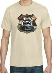 Adult DryBlend® T-Shirt – ( GET YOUR LICKS ON ROUTE 66 (SLED LOW RIDER)- HOT ROD