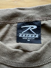 Rothco Shirt Mens Medium Brown Made USA Military Minimalist Basic Single Stitch