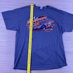 Gildan Shirt Mens XL Gray Macon Speedway Nascar Racing Car Double Sided