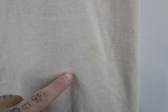 Vintage 90s Streetwear Mens XL Distressed Beach Lighthouse T-Shirt Beige Cotton