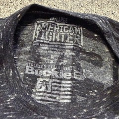 American Fighter Buckle T Shirt Mens XXL Y2K MMA UFC Grunge Graphic Tee Grey