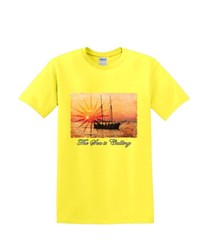 T-Shirt S to 2XL 3XL – sailboat SEA is CALLING yacht sunset beach resort waves