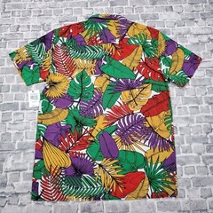 Good Vibes Drill Clothing Men’s Small Button Shirt Tropical Floral Hawaiian NWT
