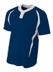 A4 2-Button Color Block Henley Mens N4229
