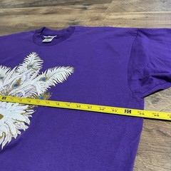 VTG Mardi Gras New Orleans Puff Print Graphic Mardi Gras Mask T-Shirt Mens XXL