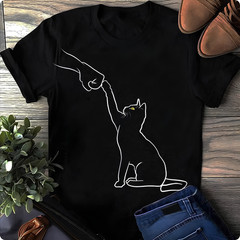 Cute Cat Fist Bump T-Shirt – Funny Cat Lover Gift
