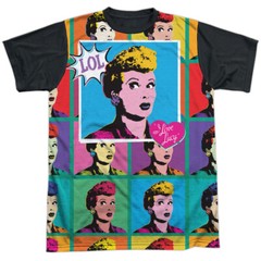 I Love Lucy Lol Adult Halloween Costume T Shirt (Black Back), S-3XL