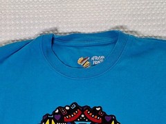 Kenya Africa Embroidered Colorful Souvenir Blue T-shirt Size L African Prints
