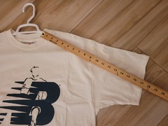 New Balance Mens XL T-Shirt White Runner Running Vintage Y2K Made in USA