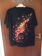 RARER SPIRAL DIRECT LAVA SKULL T SHIRT .LARGE SIZE.