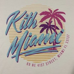 Kith Miami Design District Exclusive Neon Script Tee Shirt Adult XXL White Mens