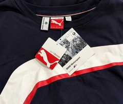 Puma BMW Motorsport XXL Navy Logo Tee T-Shirt New With Tags BMW Roundel Patch