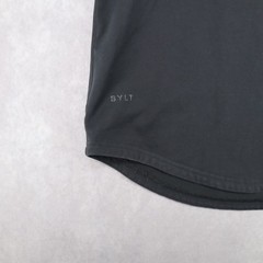 BYLT Shirt Mens Small Black Lux Drop-Cut Crewneck Tee Stretch Tagless Casual Top