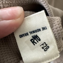 The Normal Brand Waffle Knit Thermal Shirt Mens S Tan Long Sleeve
