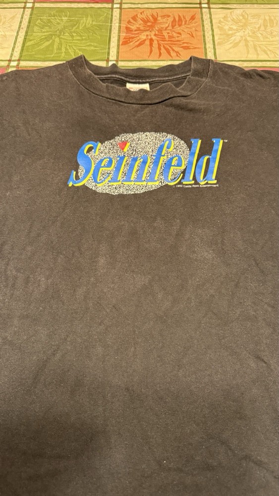 Men’s Vintage 1992 Seinfeld NBC Logo Graphic Shirt XL Extra Large Larry David TV