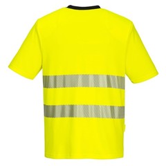DX413 Men’s DX4 Hi Vis Safety T-Shirt – Short Sleeve Reflective Slim Fit Desi…