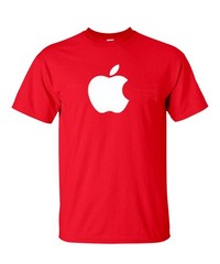Apple Logo T-Shirt Unisex Cotton Crew Neck | 9 Colors S-XL Casual Tee