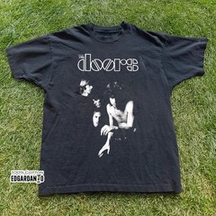 The Doors Rock Band Heavy Cotton Black Unisex T-shirt Size S-5XL