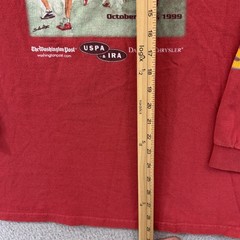 Vintage Marine Corps Marathon Shirt Mens Large Red Long Sleeve 90s Military USA