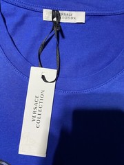 VERSACE COLLECTION Blue Navy Fantasia Baroque Graphic T Shirt Various NWT