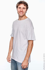 Hanes 5170 – 50/50 Ecosmart Short Sleeve Tee – Ash Size Medium