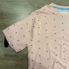New Denim and Flower Ricky Singh Large Pink Crane Print T shirt
