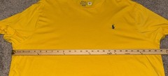Polo Ralph Lauren Yellow T Shirt Mens 2XB Jersey Crewneck Short Sleeve