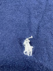 Polo Ralph Lauren T-Shirt Mens Large Navy Blue Classic Fit White Pony