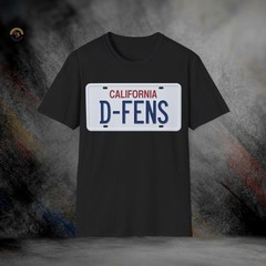 D-Fens License Plate Falling Down T-Shirt | Softstyle Tee