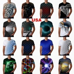Men T-Shirt Funny 3D Graphic Classic Fit Fashion Summer Novelty Tee T Shirt Soft