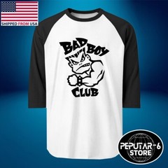 Bad Boy Club BMX Men’s Raglan White Black Size S to 2XL
