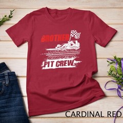 Brother Pit Crew Car Racing Checkered Flag Racer Matching T-Shirt Unisex T-shirt