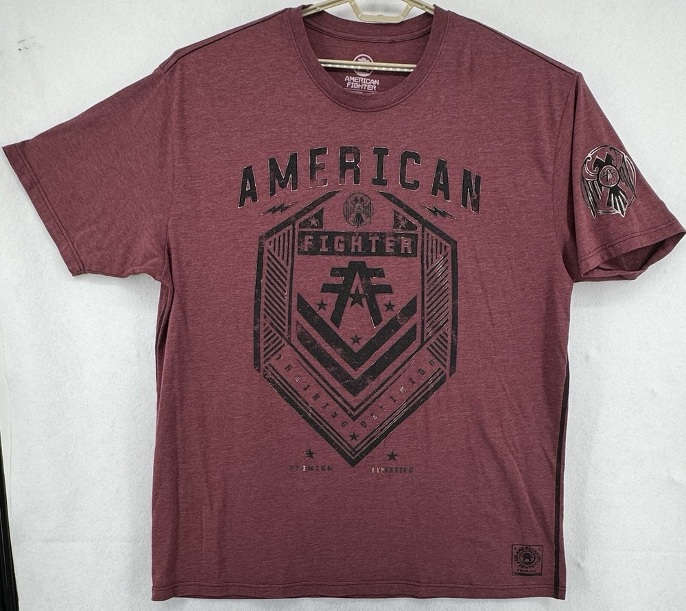 Buckle American Fighter T-Shirt Men’s 4XL Foil Lined Graphic Double Sided