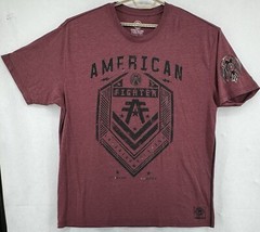 Buckle American Fighter T-Shirt Men’s 4XL Foil Lined Graphic Double Sided