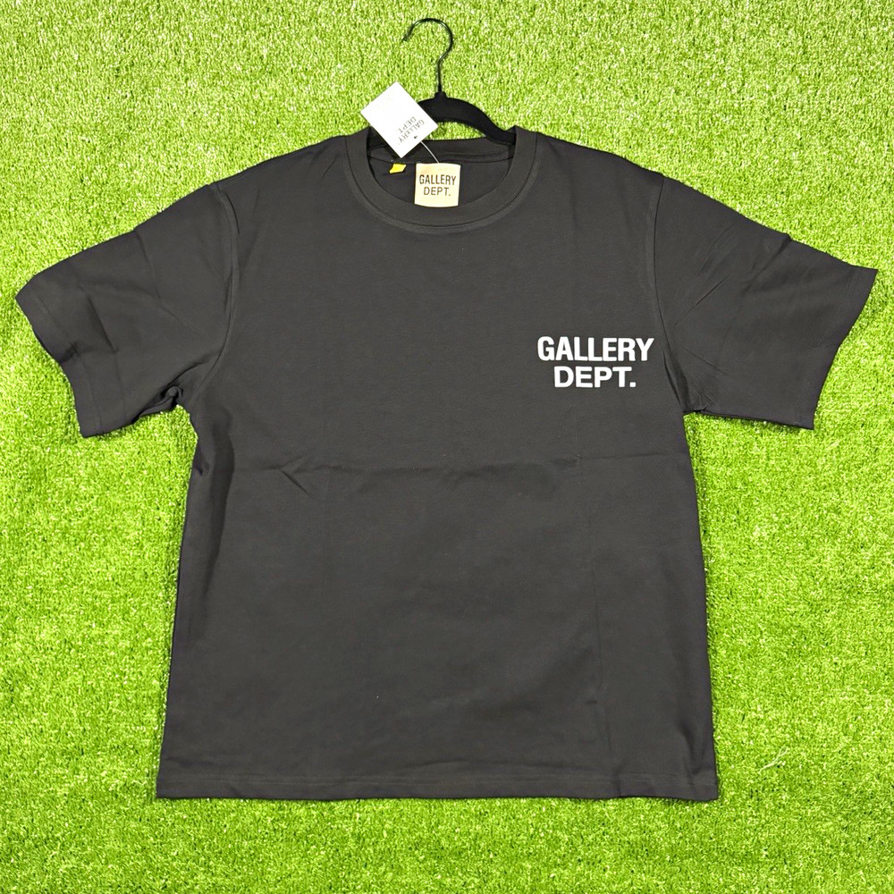 Gallery Dept. Black Crew Neck Short Sleeve Graphic Logo T-Shirt, Men’s M
