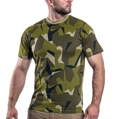 Mil-Tec Swedish M90 Camo T-Shirt Tactical Military Army 100% Cotton Tee S-3XL