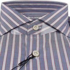 NEW KITON MULTICOLOR COTTON SHIRT US 18 – EU 46 MUL