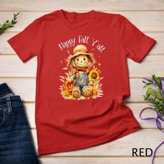 Happy Fall Yall Shirt Scarecrow Pumpkin Autumn Thanksgiving Unisex T-shirt