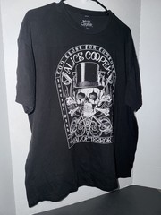 Alice Cooper Men’s Black Graphic Logo Crew Neck Short Sleeve Tee Trial XXL