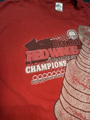 Vintage Detroit Red Wings Stanley Cup Champions 2002 T Shirt Men’s XL Red