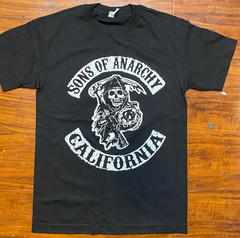 Sons Of Anarchy California Reaper Crew Black Graphic Tee-NWOT