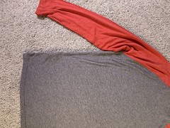 NWOT Fanatics Men’s Baseball T Shirt Long Sleeve Gray and Red Size Large