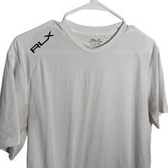 RLX Ralph Lauren Shirt Men’s Small White Athletic Performance Solid Active Top