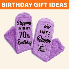 70th Birthday Gift Socks, 70 Year Old Birthday Gifts, Women, Men, Novelty