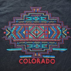 Vtg 90s Colorado Shirt Mens Medium Wild West Cats Aztec Graphic Tee 90s USA