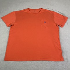 Polo Ralph Lauren Shirt Mens Large Orange Pocket Tee Tagless Cotton Crewneck