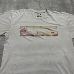 Y2K Nike Box Logo Distressed T Shirt Size XL