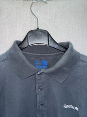 Reebok Elements Short Sleeve Cotton Polo Shirt in Midnight Navy