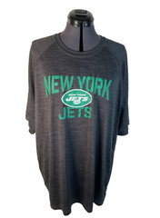 NFL Team Apparel New York Jets Jersey T-Shirt Mens 2XL Gray